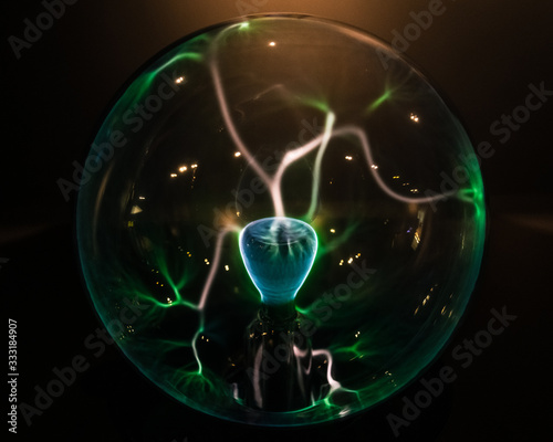 sphere with electrical sparks