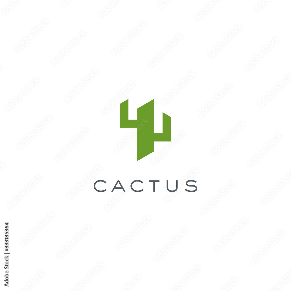Abstract minimalist Cactus logo design template Abstract minimalist Cactus logo design template