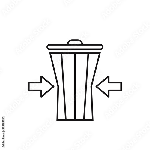 Reduce waste icon line symbol. Vector