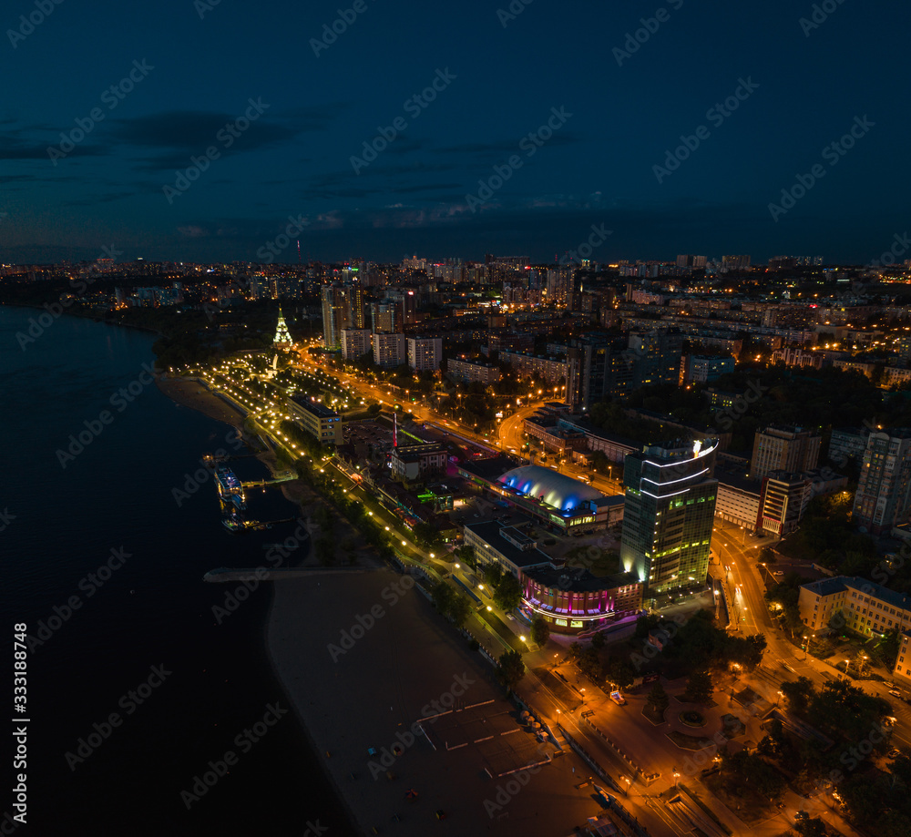 Samara city aerial - obrazy, fototapety, plakaty 