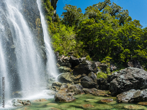 earland falls waterfall in deep forest