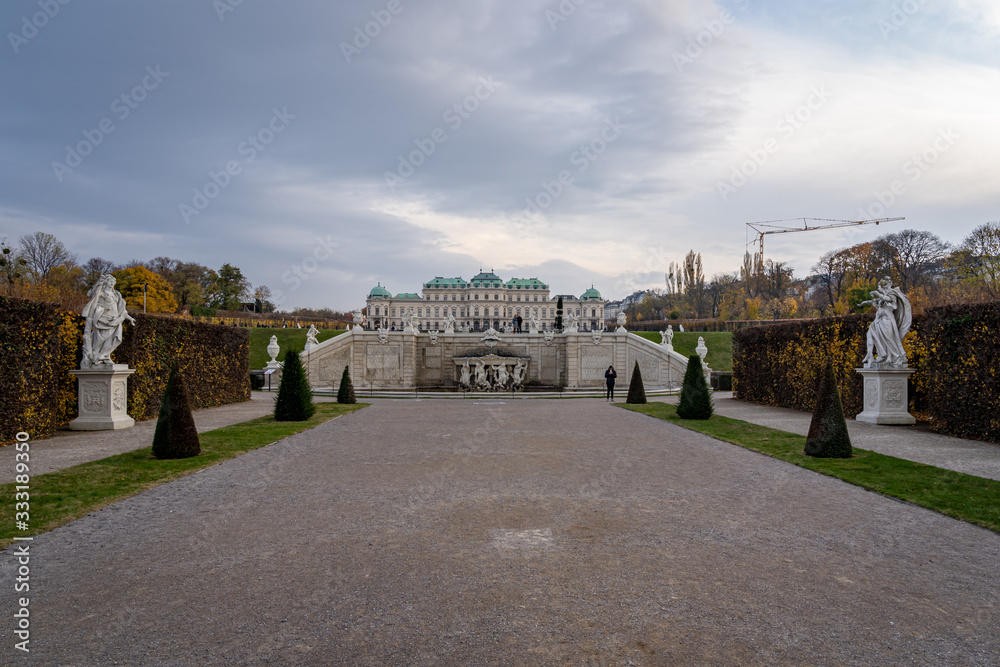 From the grounds of the Belvedere Palace in Vienna Austria From the grounds of the Belvedere Palace in Vienna Austria
