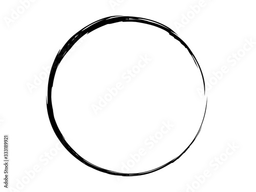 Grunge circle made for your project.Grunge circle made for marking.Grunge oval element made on a white background.Grunge oval logo.