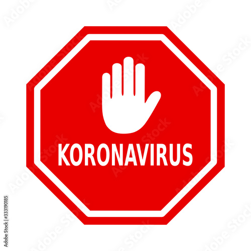 znak stop koronavirus