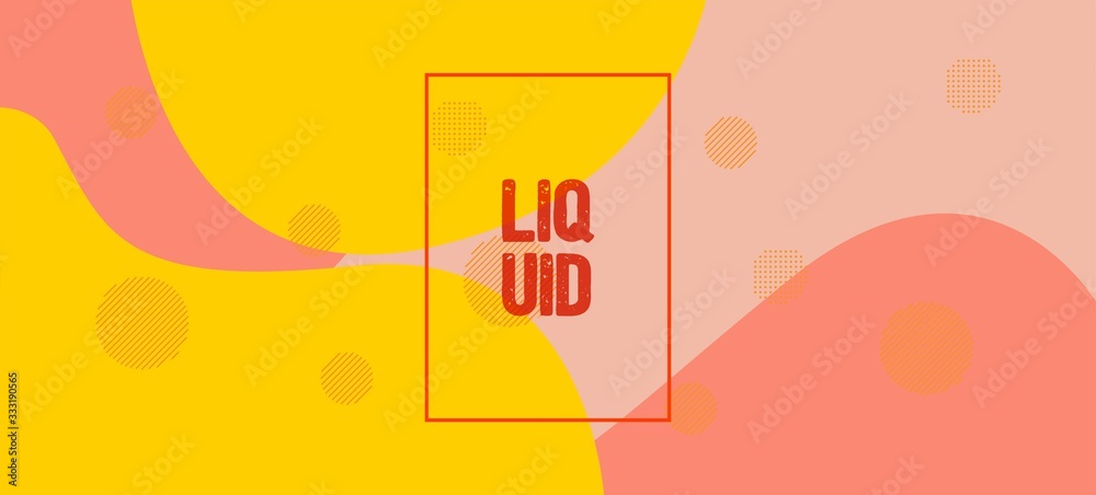 Fototapeta premium Yellow Vector Business Banner. Vivid Modern Vibrant Print Template. Fluid 