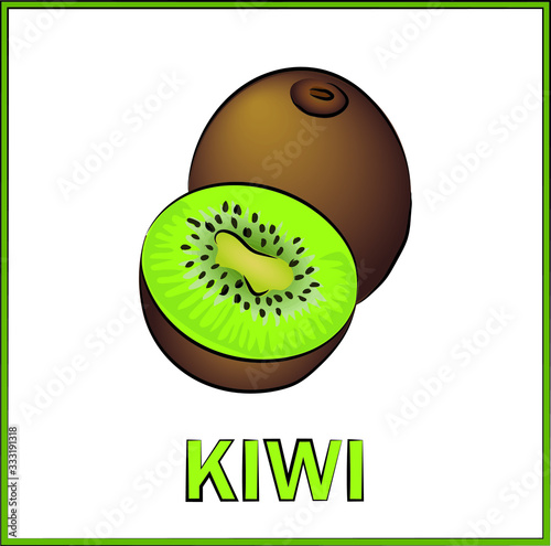 kiwi isolated on white background