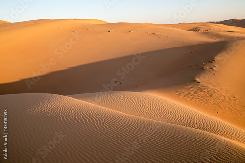 Sandformationen in der Wüste in den Vereinten arabischen Emirate.