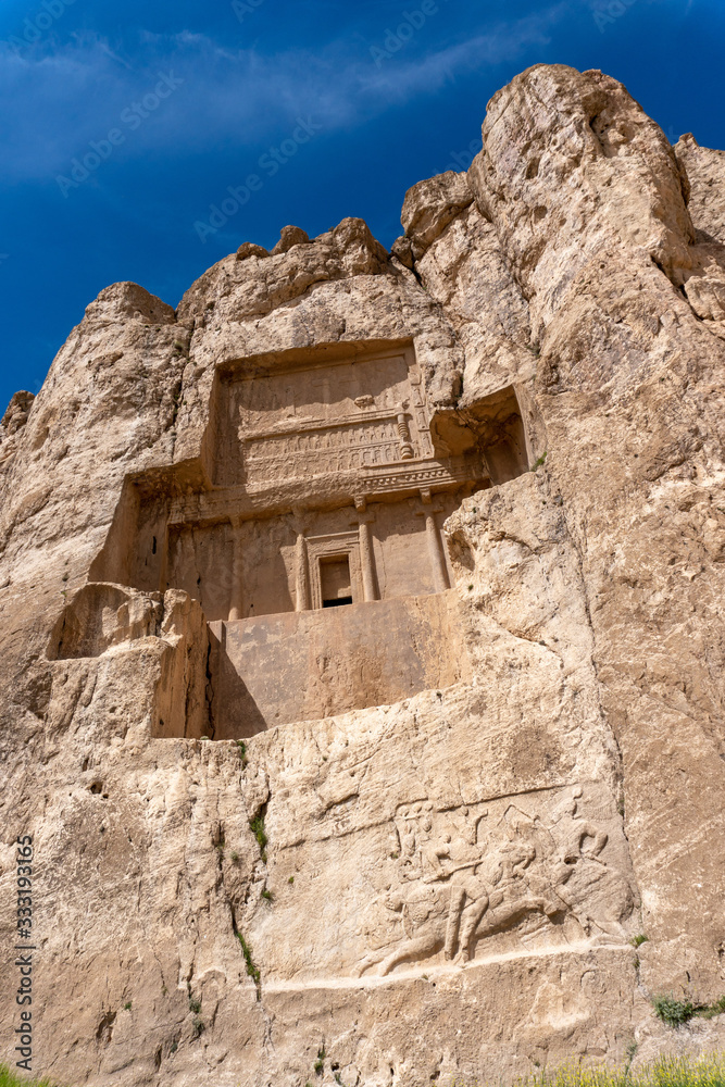 tomb darius the great iran in persepolis iran