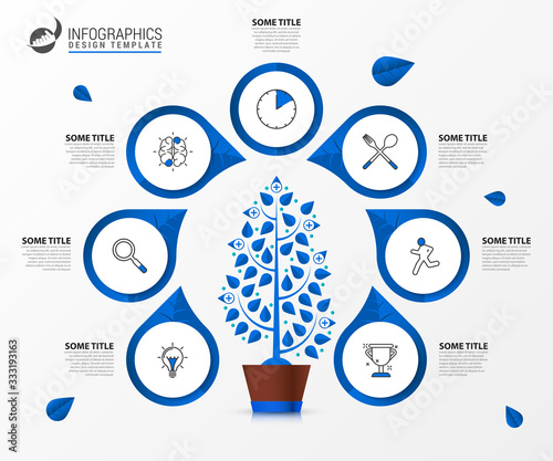 Infographic design template. Creative concept with 7 steps