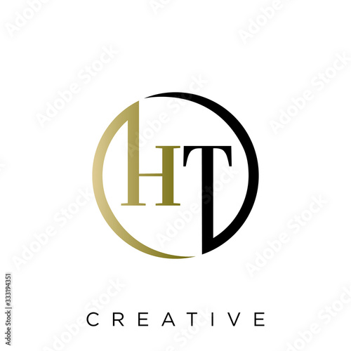Fényképezés ht logo design vector icon