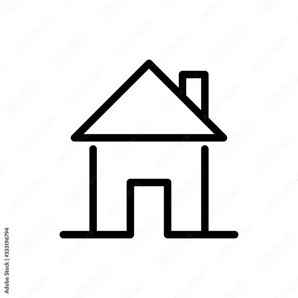 Home Vector Line Icon Illustration Home Vector Line Icon Illustration