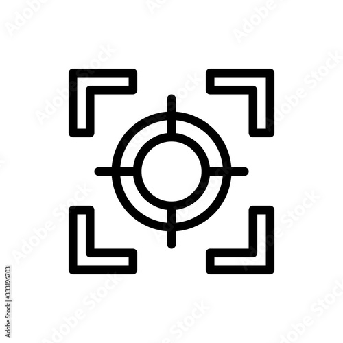 Focus Tool Vector  Line Icon Illustration