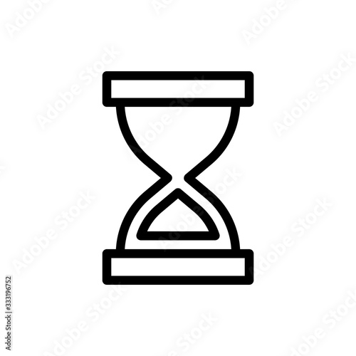 Hourglass Vector  Line Icon Illustration