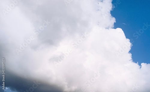 Fluffy white cloud background