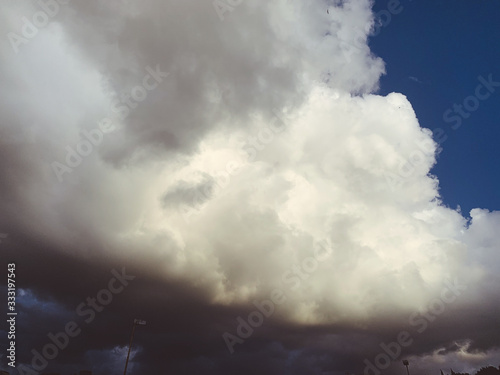 Fluffy white cloud background