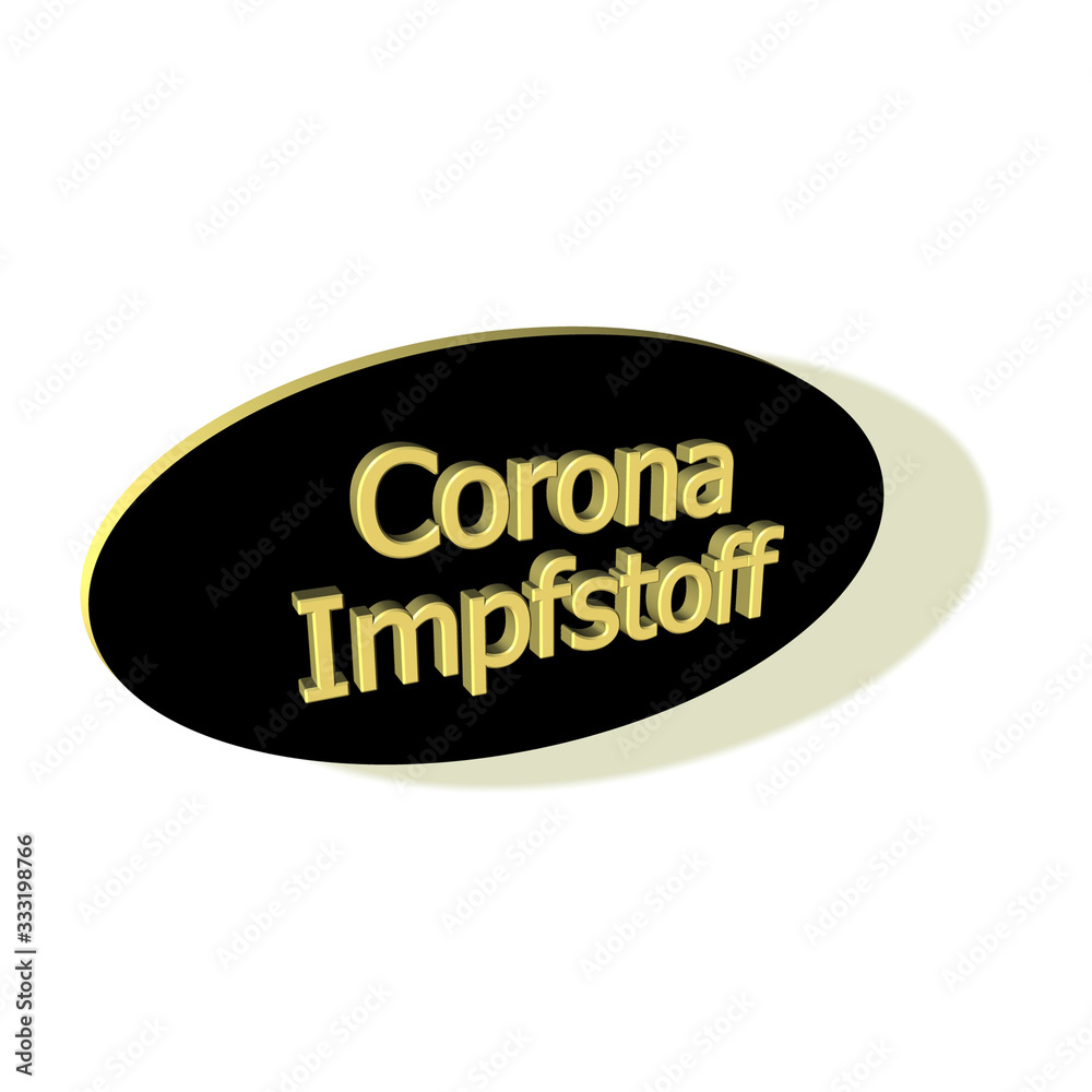 Coronaimpfstoff - Wort bzw. Text als 3D Illustration, 3D Rendering Coronaimpfstoff - Wort bzw. Text als 3D Illustration, 3D Rendering