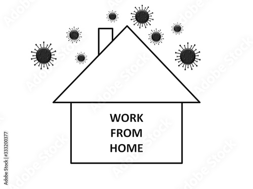 COVID-19 outbreak work from home illustrations.