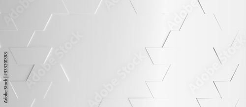Abstract modern white trapezoid background