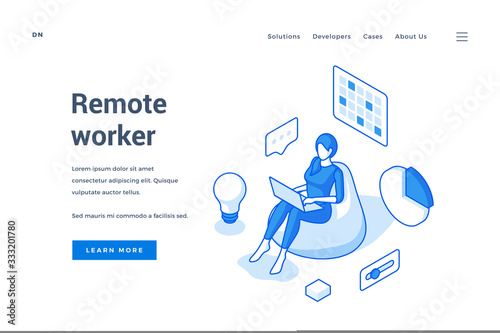 Web banner advertising freelance job from home