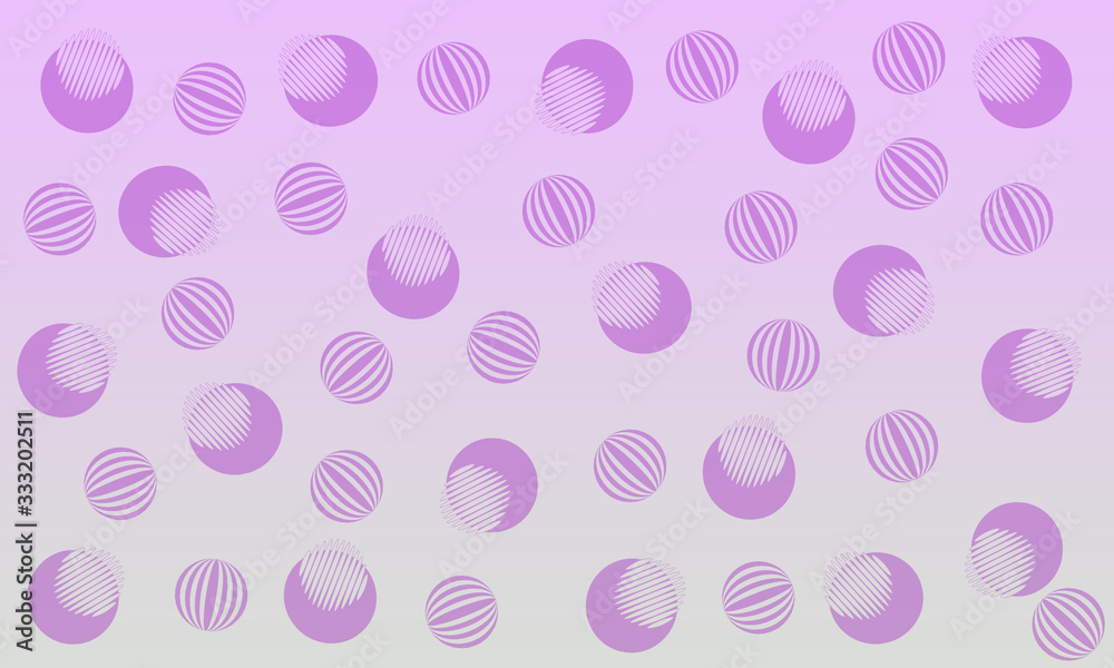 Purple circles of different sizes on light background, busines banner