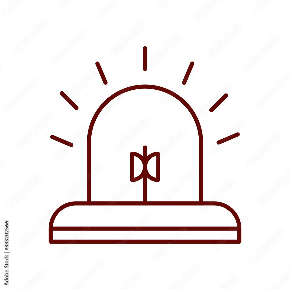 siren device icon, line style siren device icon, line style