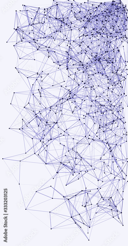 Obraz premium Procedural Network Mesh Art background illustration