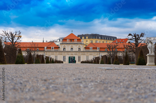 The fragment of old palace in Belvedere. Architecture photography. Wien. Vienna. Austria. Europe.
