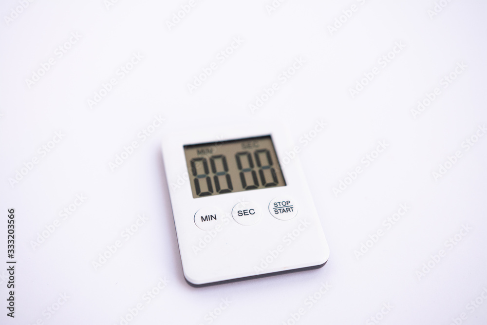 mini digital lcd counter timer kitchen alarm clock, count down clock for cooking, on white background mini digital lcd counter timer kitchen alarm clock, count down clock for cooking, on white background