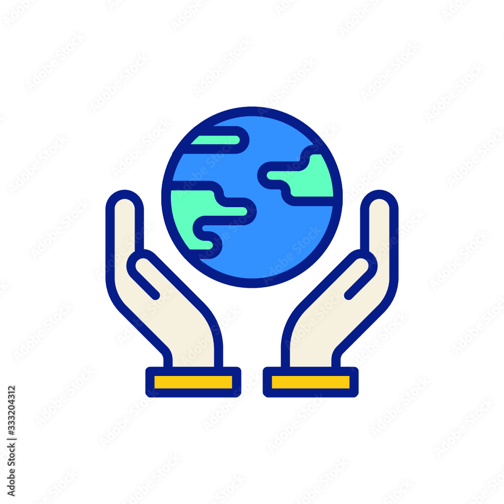save the world Vector Icon Filled Outline Illustration save the world Vector Icon Filled Outline Illustration