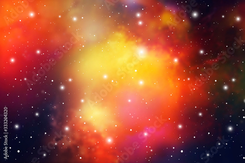 Astrology Mystic Galaxy Background. Outer Space. Vector Digital Colorful Illustration of Universe.