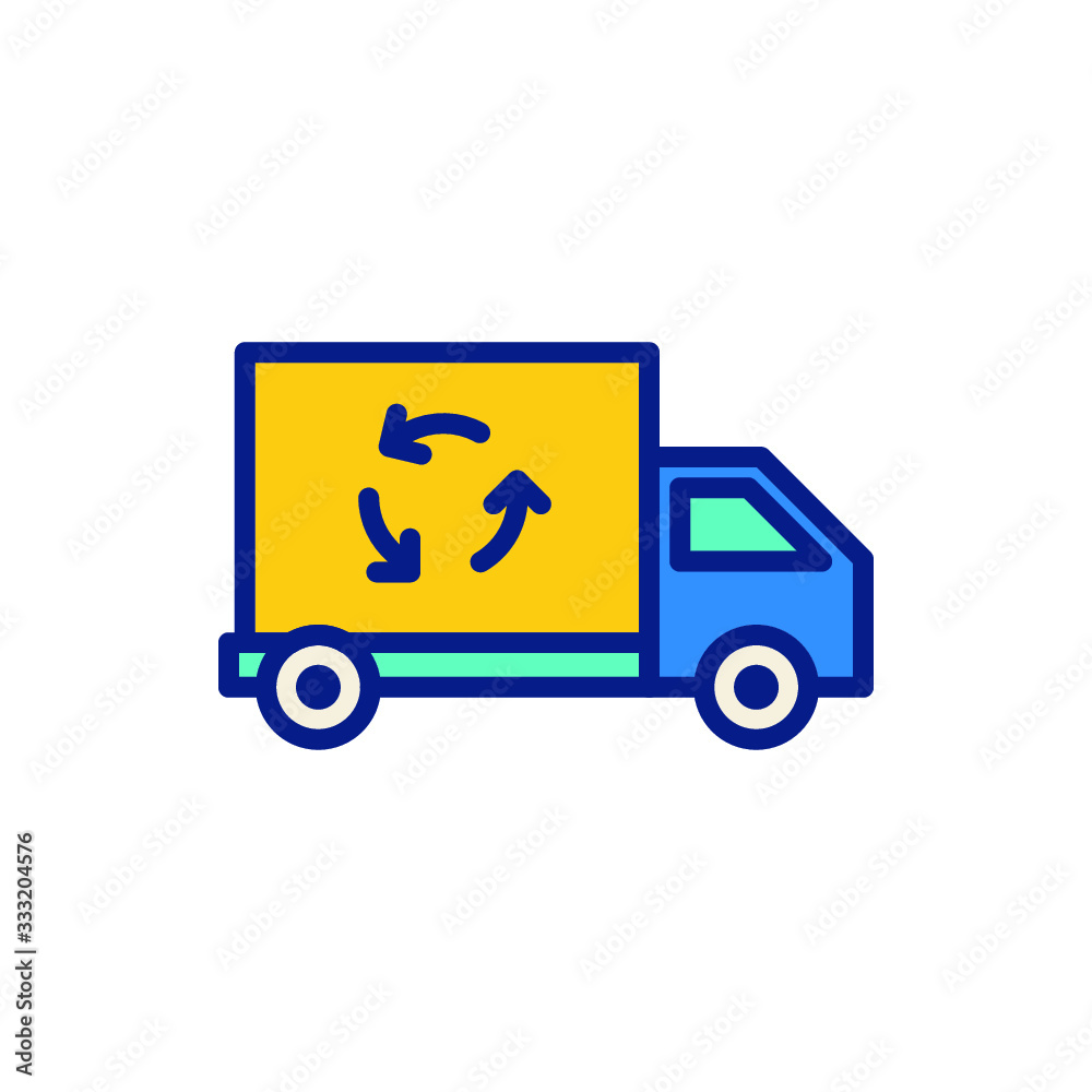 Fototapeta premium Recycle Vector Icon Filled Outline Illustration