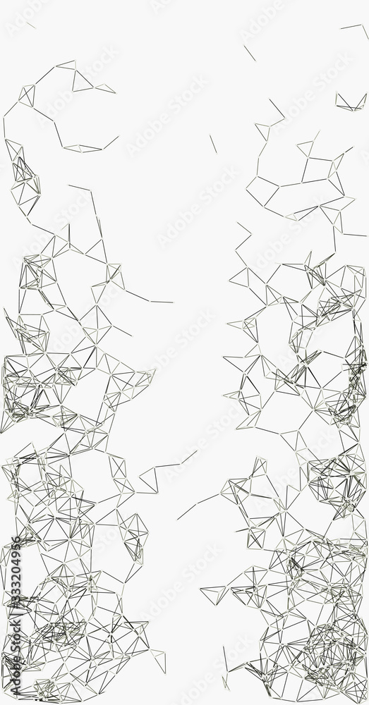 Obraz premium Procedural Network Mesh Art background illustration
