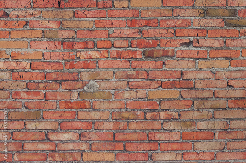 The texture of the walls of red brick. Background, material for 3d design and modeling