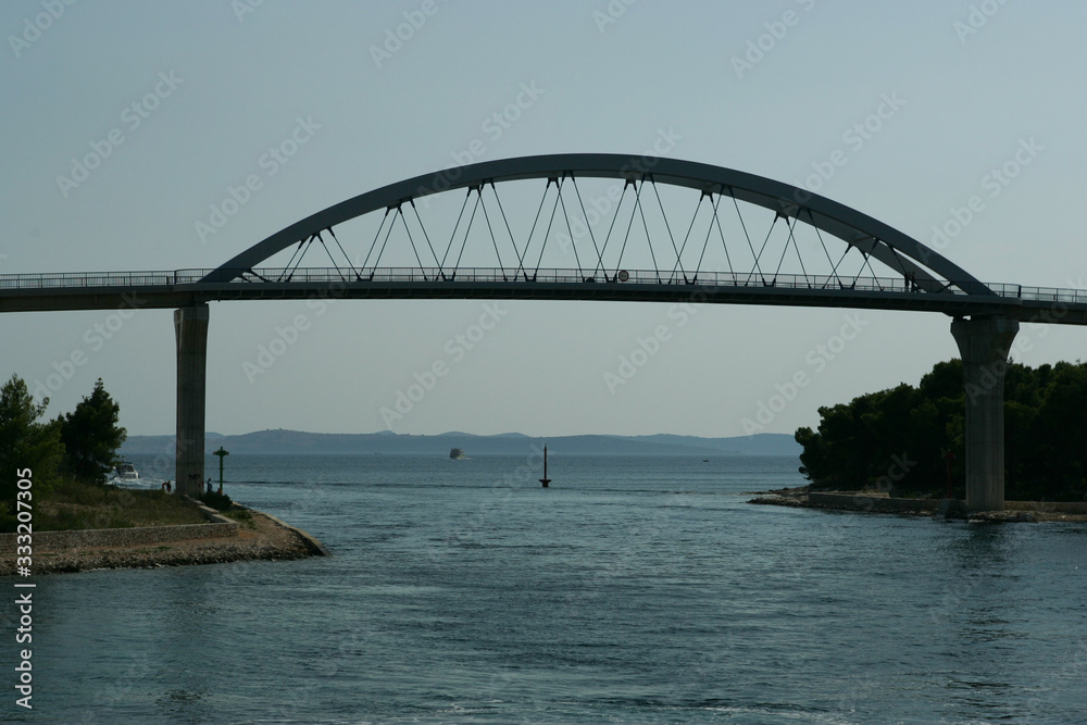  Zdrelac bridge connecting Ugljan and Pasman islands, Croatia.