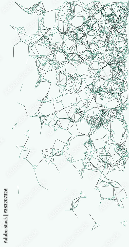 Fototapeta premium Procedural Network Mesh Art background illustration