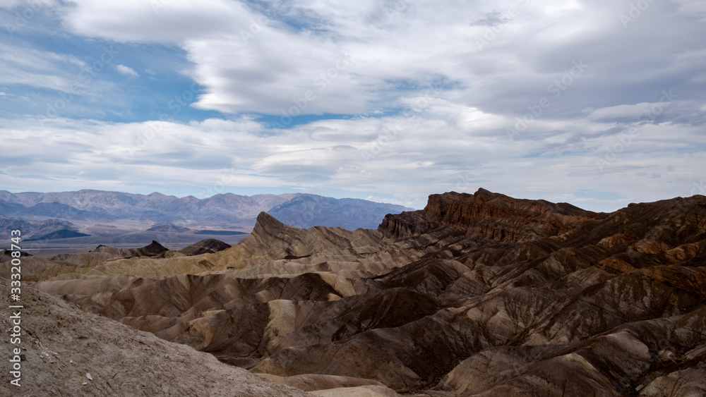 view at death valley desert, with mountains