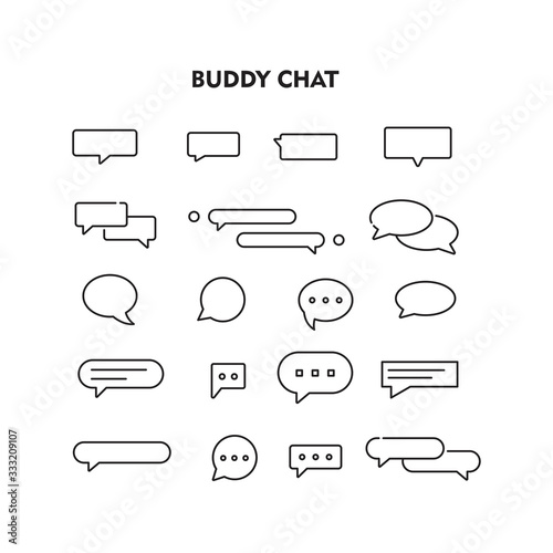 Set Of Buddy Chat icon, Buddy Chat sign/symbol vector