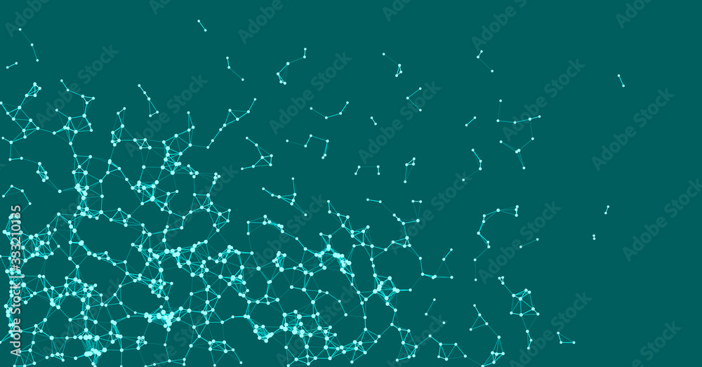 Fototapeta premium Procedural Network Mesh Art background illustration