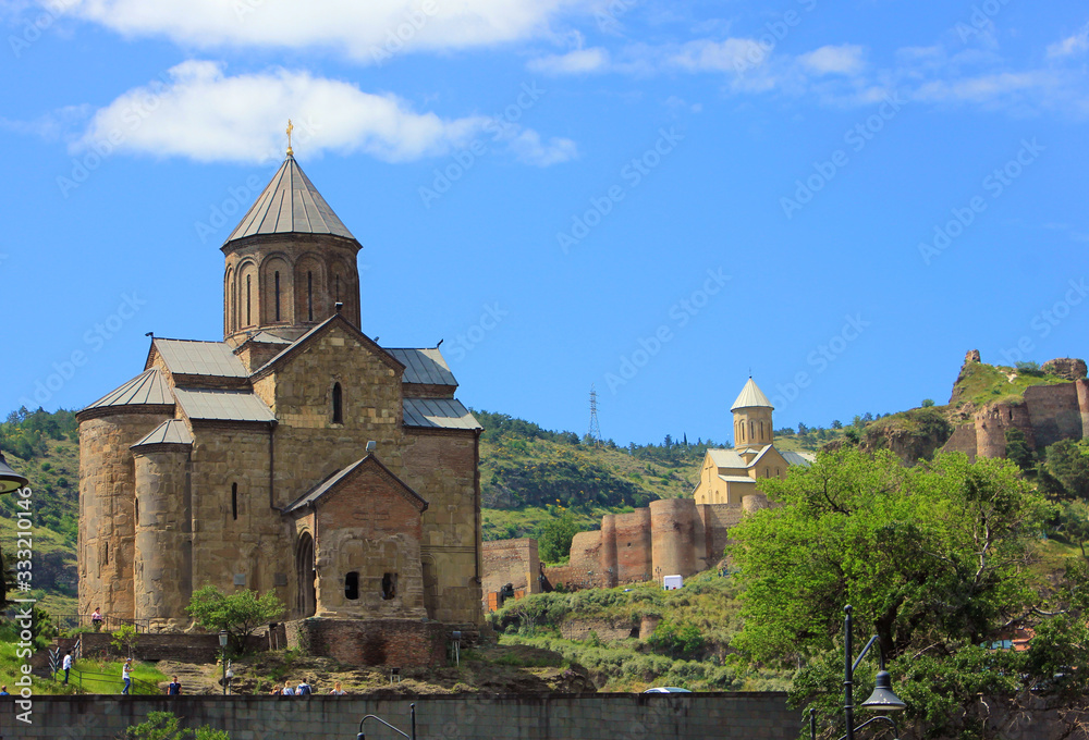 Tbilisi. Georgia. 02/06/2017 year. Metekhi, Assumption Church.