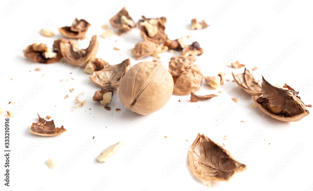 Walnuts isolated on a white background Walnuts isolated on a white background
