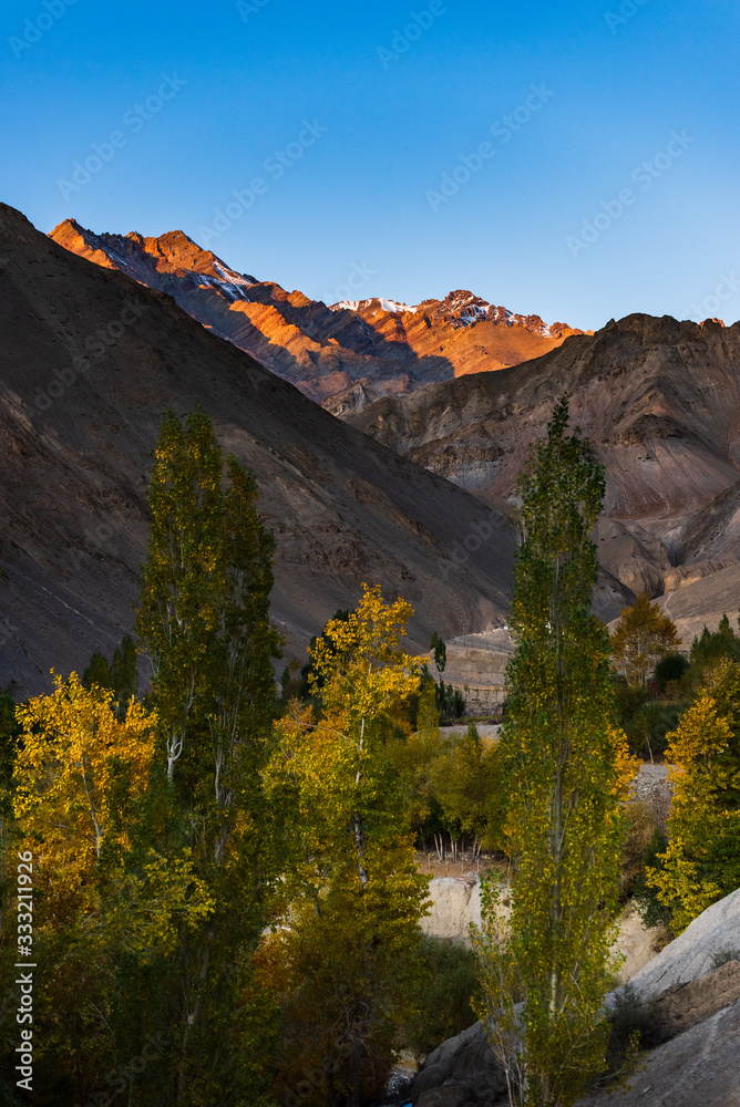 Obraz premium Leh city is a town in the Leh district of the Indian state of Jammu and Kashmir. It was the capital of the Himalayan kingdom of Ladakh.
