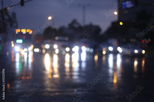 traffic in the city at night © daniel