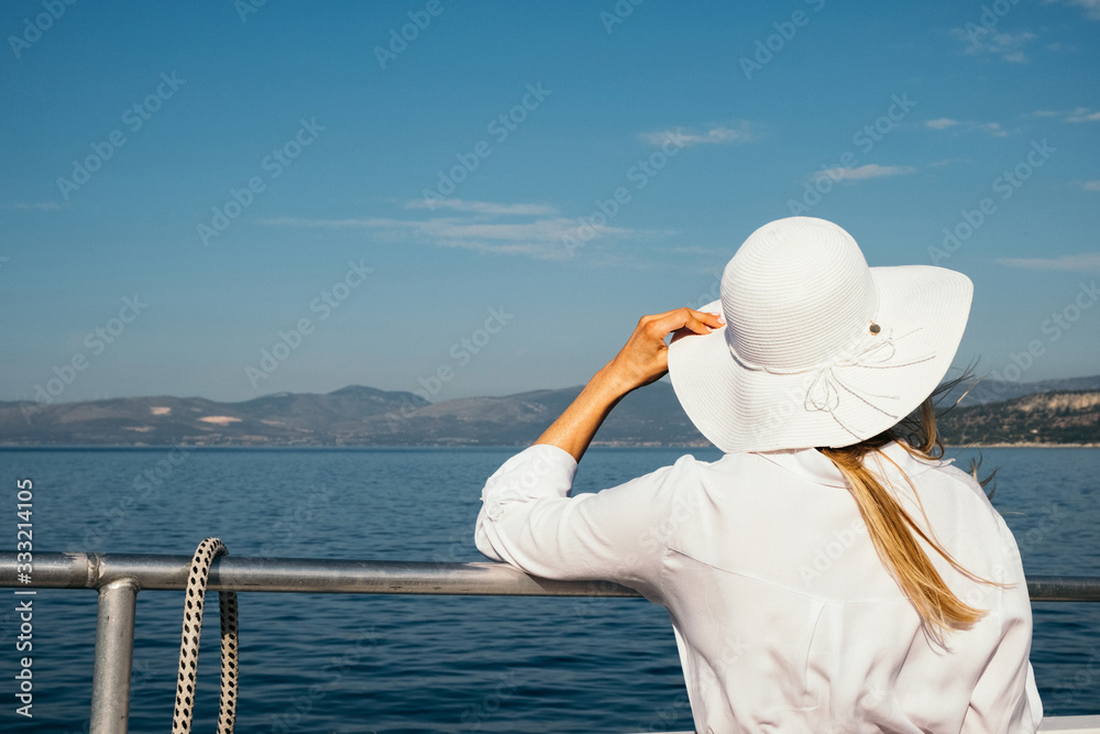 Girl on boat, Adriatic Sea, Croatia