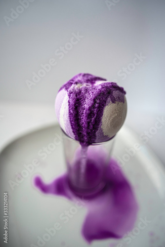 bathbomb with waterdrops  photo