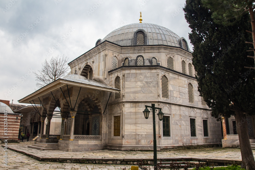 The view of the Mausoleum of the Princes is a wonderful sight of Ottoman architecture in Istanbul. Turkey