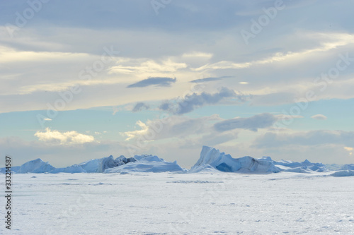 Beautiful view of icebergs in Snow Hill Antarctica © Silver