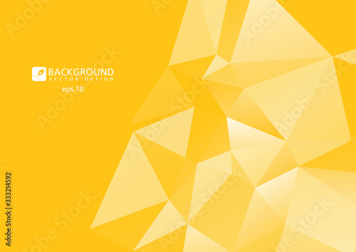Yellow abstract geometric rumpled triangular low poly style vector illustration graphic background