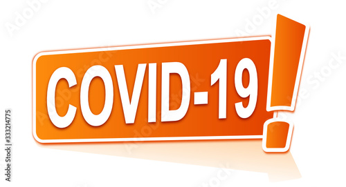 covid 19 coronavirus 2019 attention danger logo