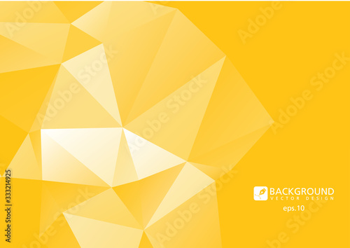 Yellow abstract geometric rumpled triangular low poly style vector illustration graphic background