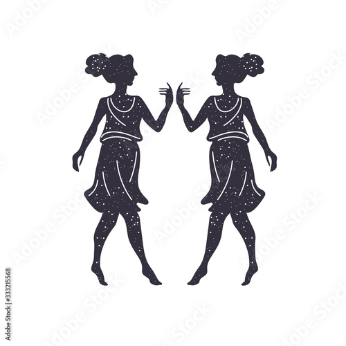 Zodiac sign Gemini. The symbol of the astrological horoscope.